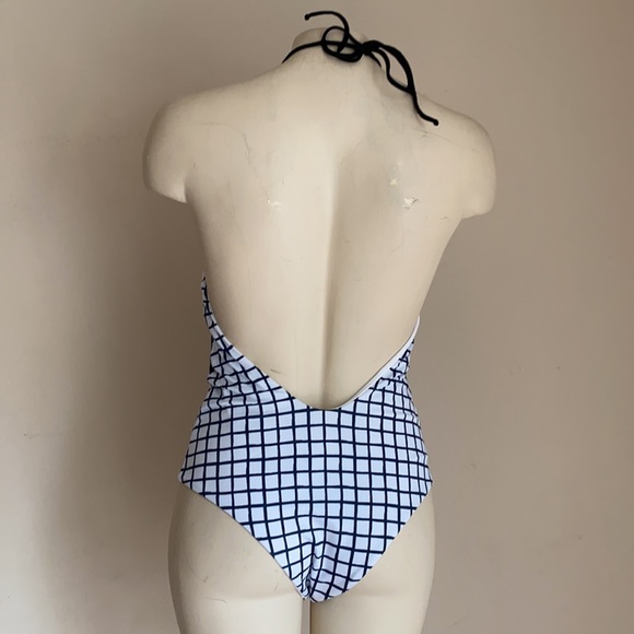 Backless swimsuit checkered Small NWT - Picture 3 of 3